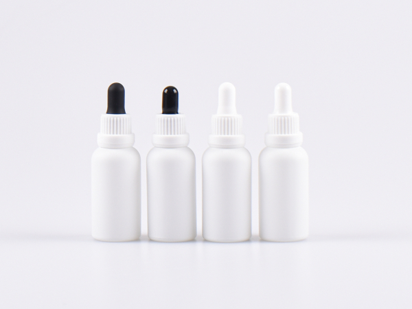 Weissglasflasche 50ml, mit Pipette OV weiss