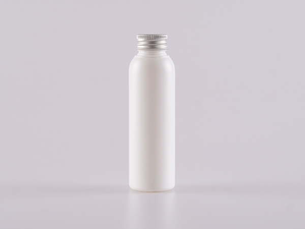 Flasche "Tara" 100ml, matt-weiss, mit Aludeckel