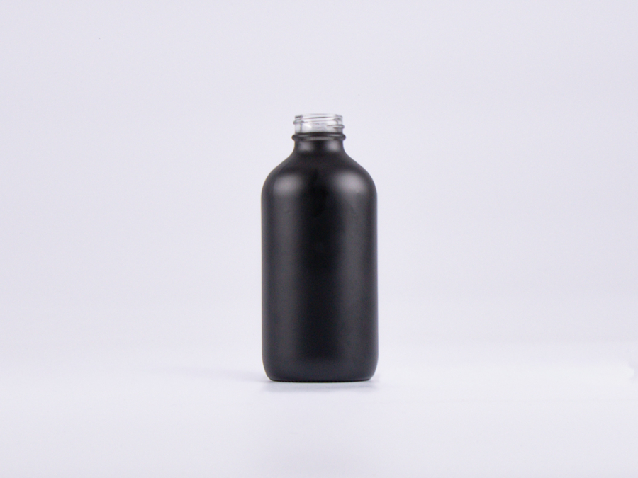 Schwarzglasflasche 250ml, 28/410, ohne Montur