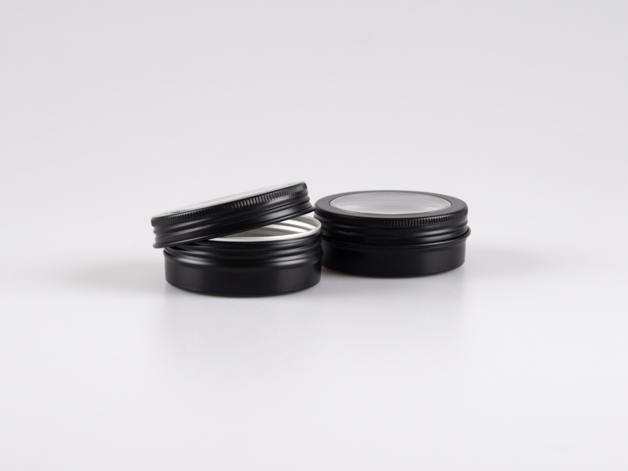 Aluminiumdose, 60ml, mit Sichtfenster, 3 Farben