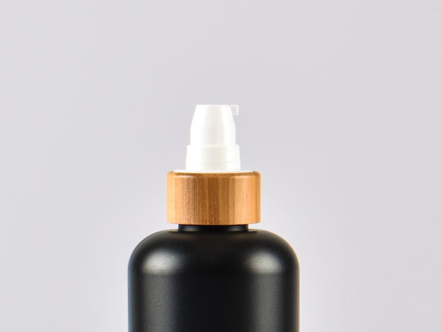 Lotionspumpe, Bambus, 24/410, schwarz/weiss