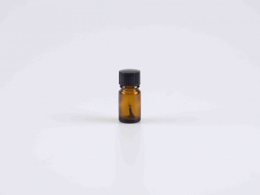 Braunglasflasche 5ml, mit Pinselmontur