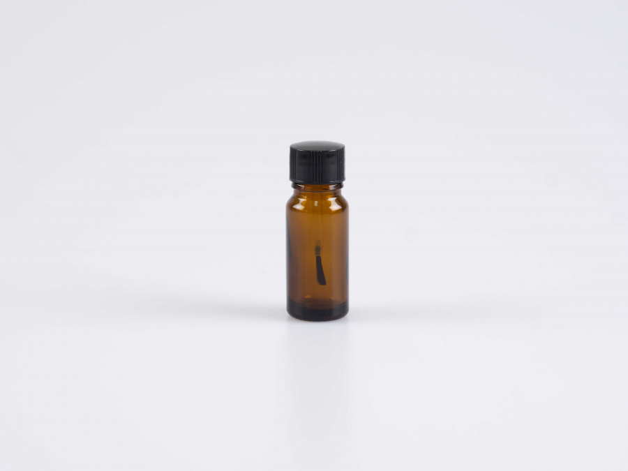 Braunglasflasche 10ml, mit Pinselmontur