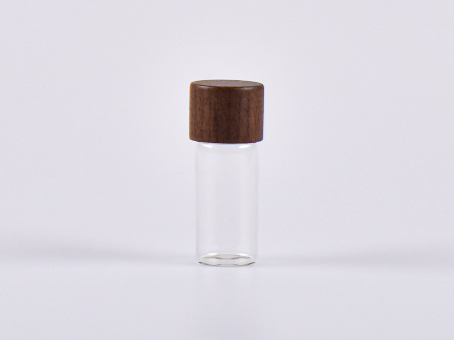Flasche "Clary",10ml, mit Schraubverschluss Walnut