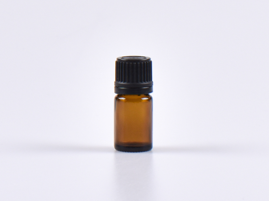 Braunglasflasche 5ml, mit Schraubverschluss OV