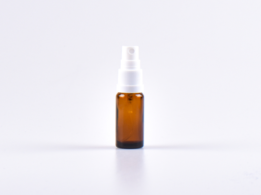 Braunglasflasche 10ml, mit Zerstäuber Kunststoff