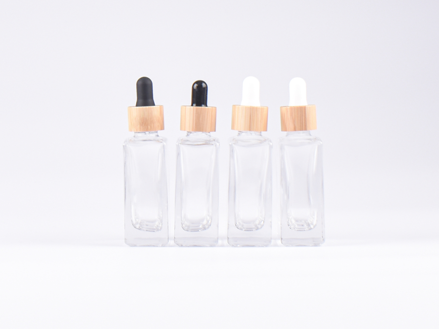 Klarglasflasche Miro 50ml - Pipette Bambus