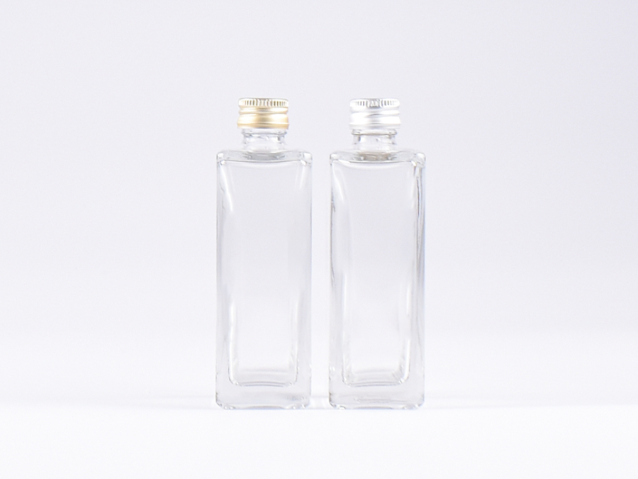 Klarglasflasche Miro 100ml - Schraubverschluss Aluminium