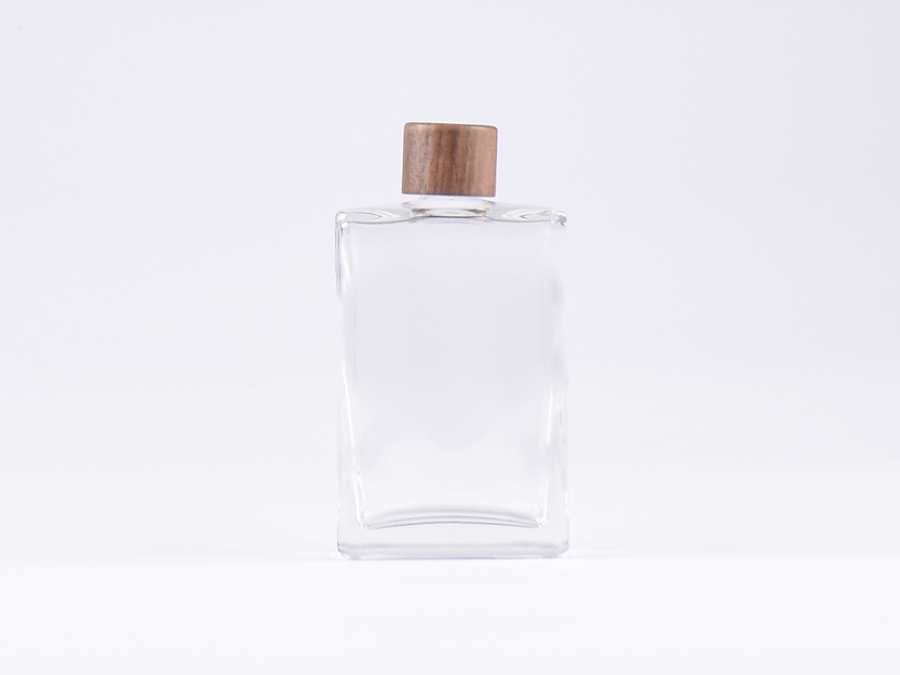 Klarglasflasche Miro 100ml - Schraubverschluss Walnut