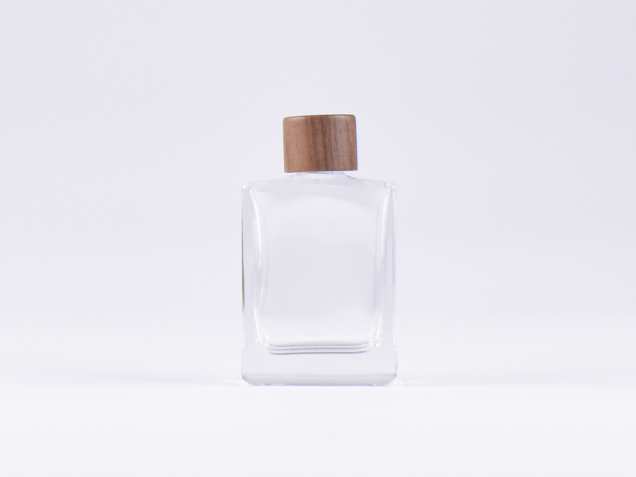 Klarglasflasche Miro 50ml - Schraubverschluss Walnut