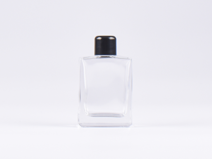 Klarglasflasche Miro 50ml - Tropfmontur schwarz