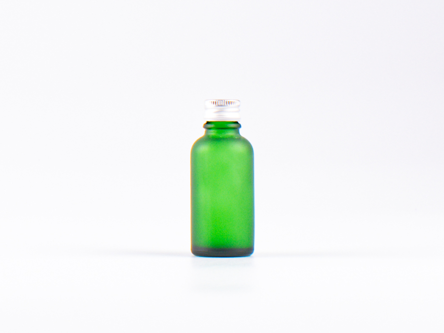 kosmetikflasche-glas-schwarzmatt-golddeckel