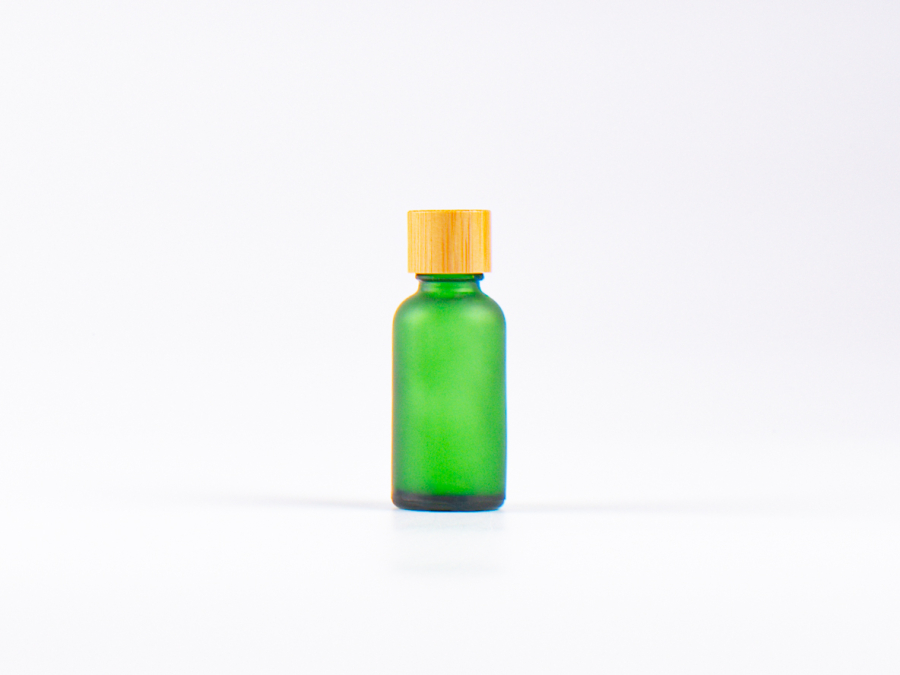 Glasflasche-mit-Schraubverschluss-Tropfmontur-Bambus