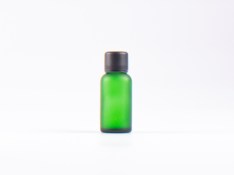 Grünglasflasche 30ml, mit Schraubverschluss OV