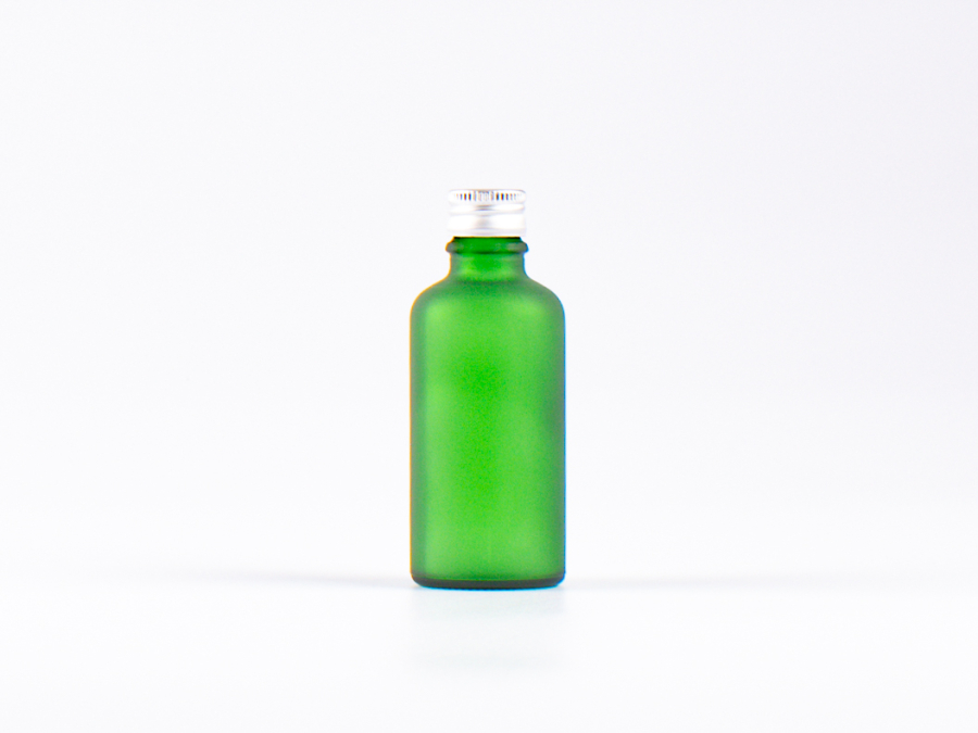 kosmetikflasche-glas-schwarzmatt-golddeckel