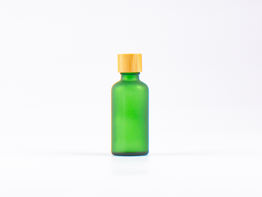 Glasflasche-mit-Schraubverschluss-Tropfmontur-Bambus