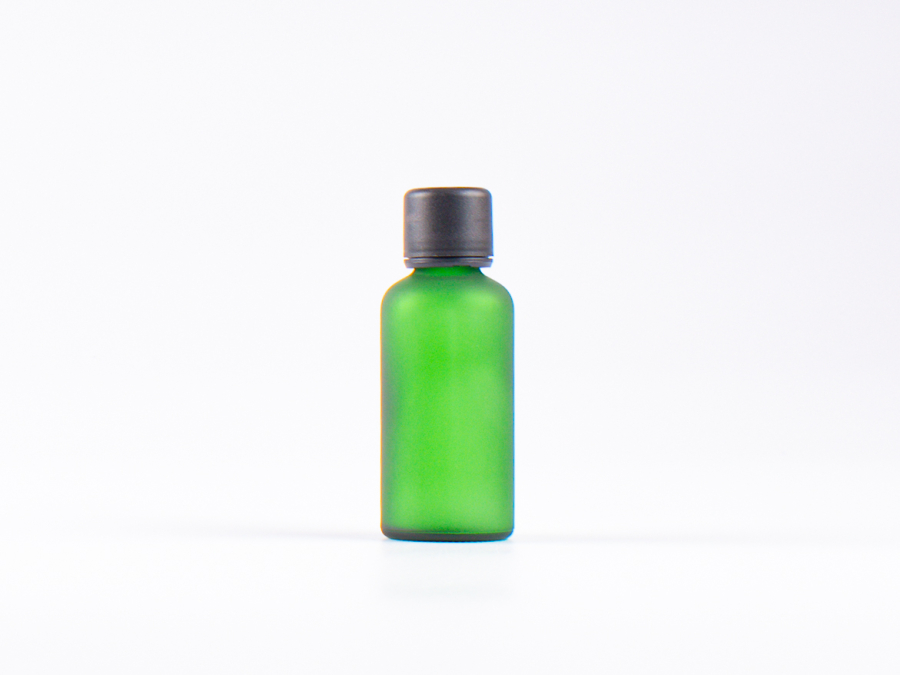 Grünglasflasche 50ml, mit Schraubverschluss OV
