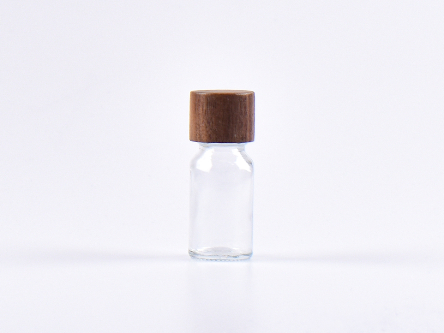 Klarglasflasche 10ml, mit Schraubverschluss Walnut
