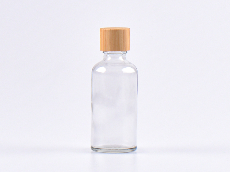 Glasflasche-mit-Schraubverschluss-Tropfmontur-Bambus