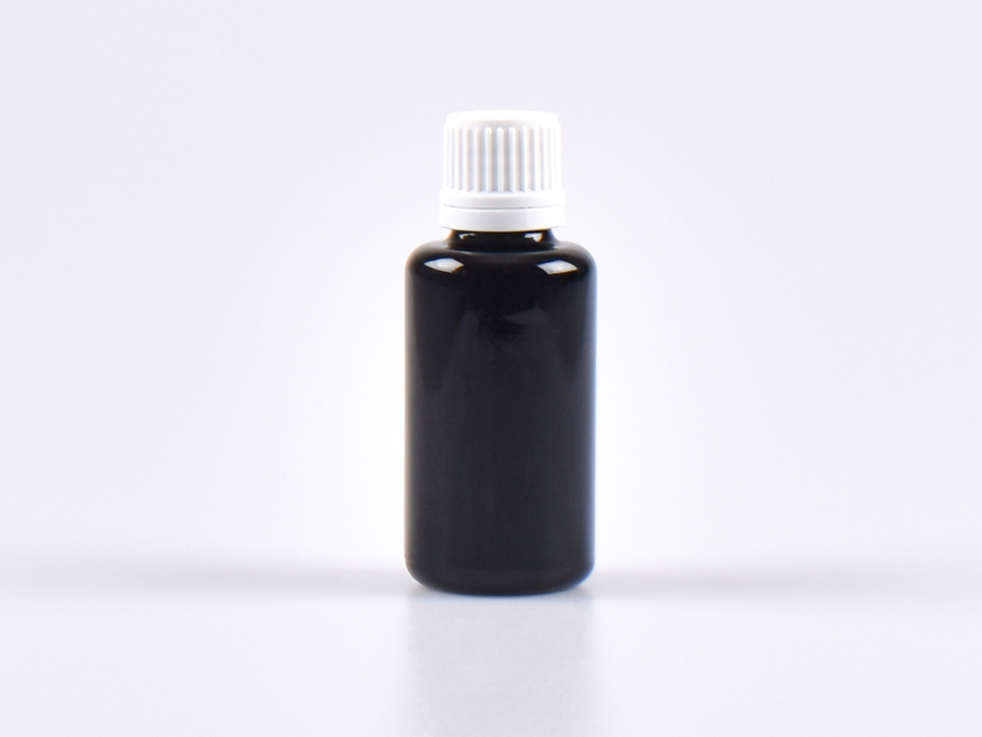 MIRON Violettglasflasche 30ml, mit Schraubverschluss OV