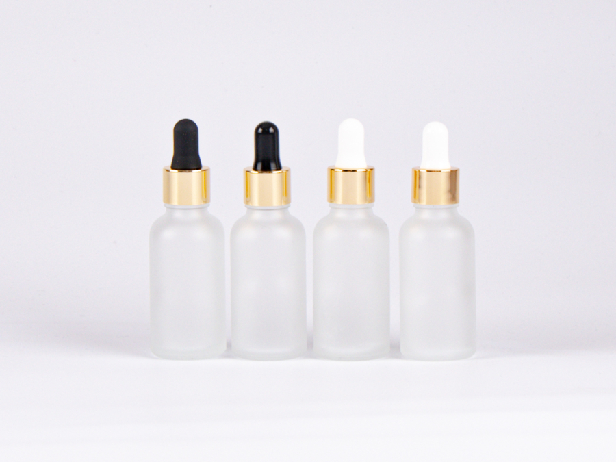säuremattierte Flasche 10ml, mit Pipette gold
