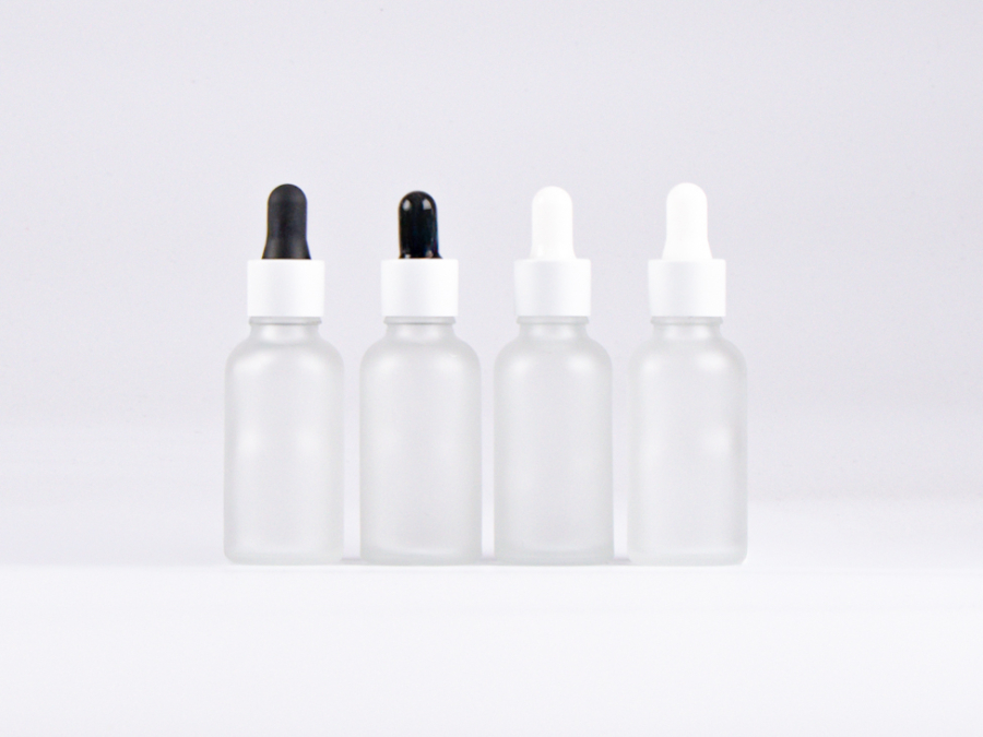 säuremattierte Flasche 50ml, mit Pipette weiss