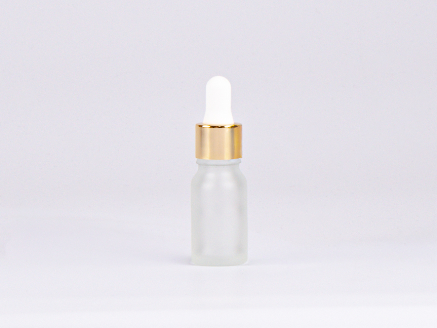 säuremattierte Flasche 10ml, mit Pipette gold