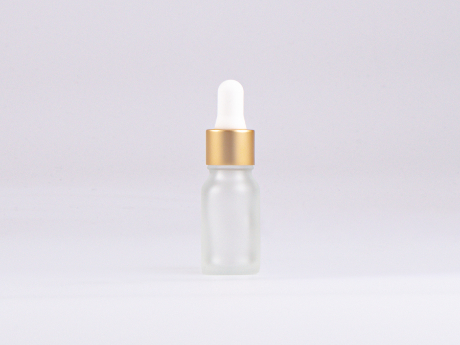säuremattierte Flasche 10ml, mit Pipette gold
