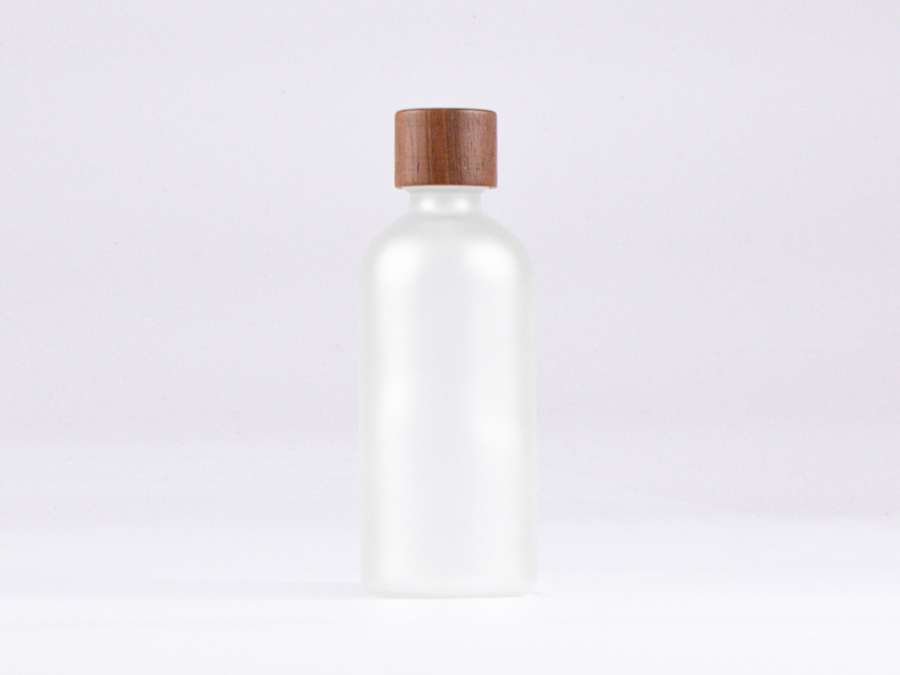 säuremattierte Flasche 100ml, mit Schraubverschluss Walnut