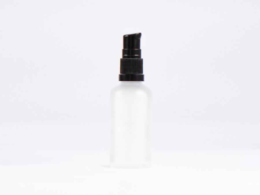 säuremattierte Flasche 50ml, mit Lotionpumpe Kunststoff