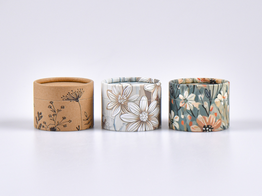 Dose "Eco Design Flower", 50ml, aus Pappe