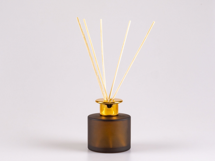 Duftflasche, "Lilly", Braunglas, 180ml, mit Duftstäbchen