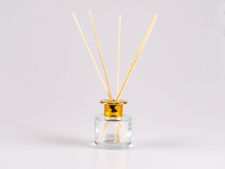 Duftflasche, "Lilly", Klarglas, 90ml, mit Duftstäbchen