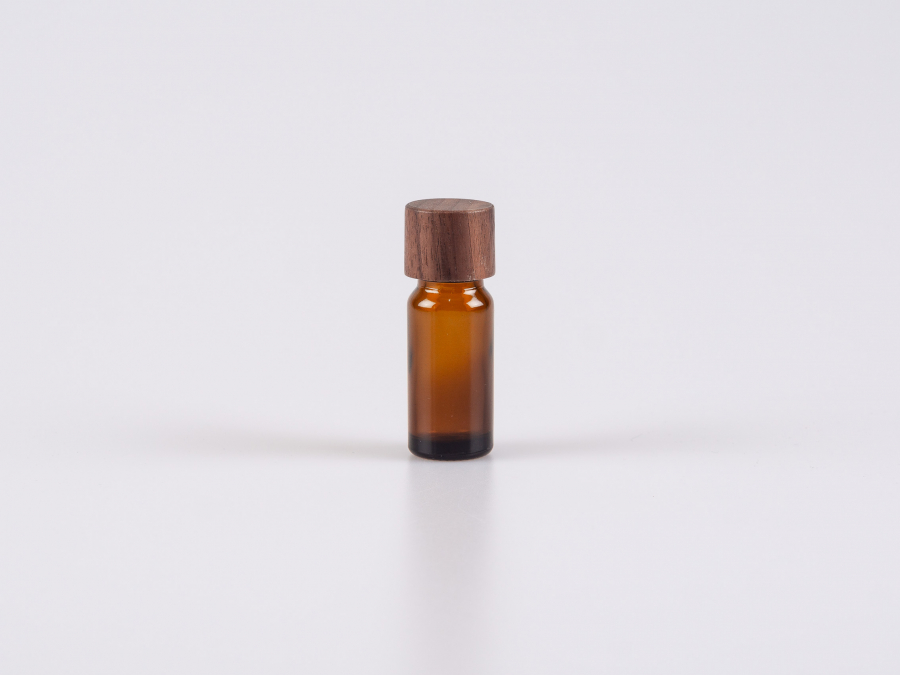 Braunglasflasche 10ml, mit Schraubverschluss Walnut