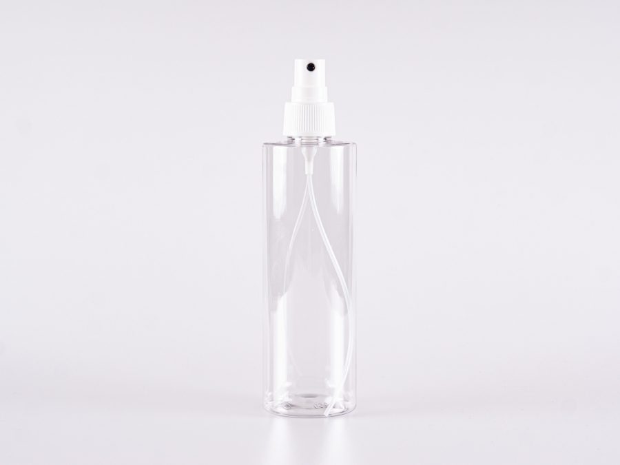 PET Flasche "Sharp" 250ml, Zerstäuber weiss