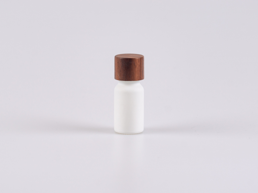 Weissglasflasche 10ml, mit Schraubverschluss Walnut