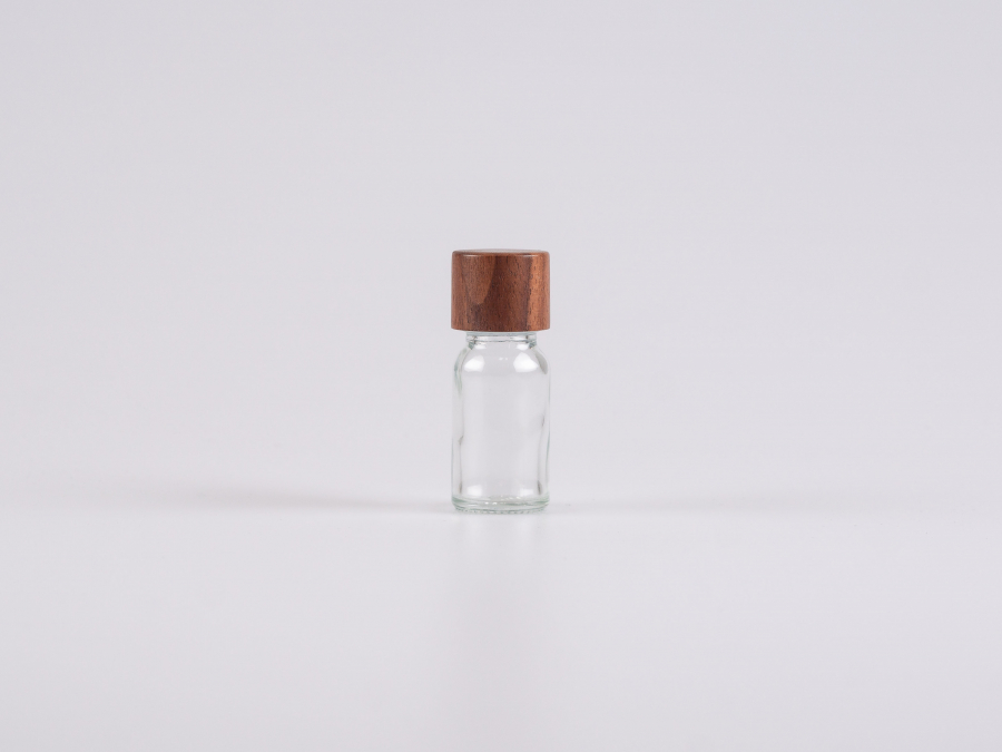 Klarglasflasche 10ml,  mit Tropfmontur Walnut