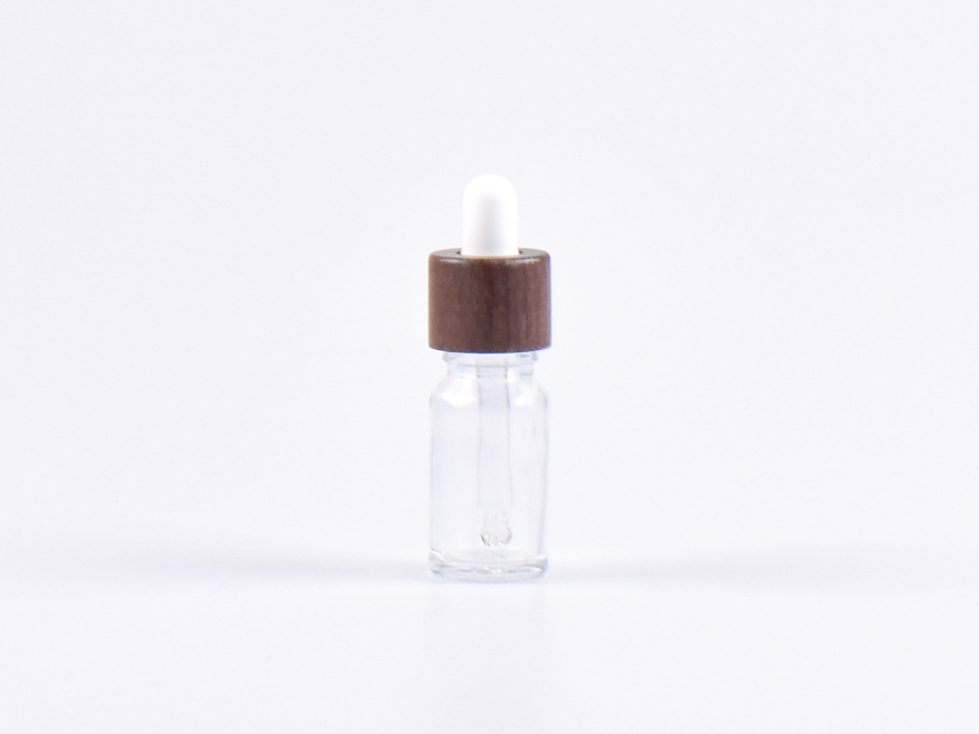 Klarglasflasche 10ml, mit Pipette Walnut