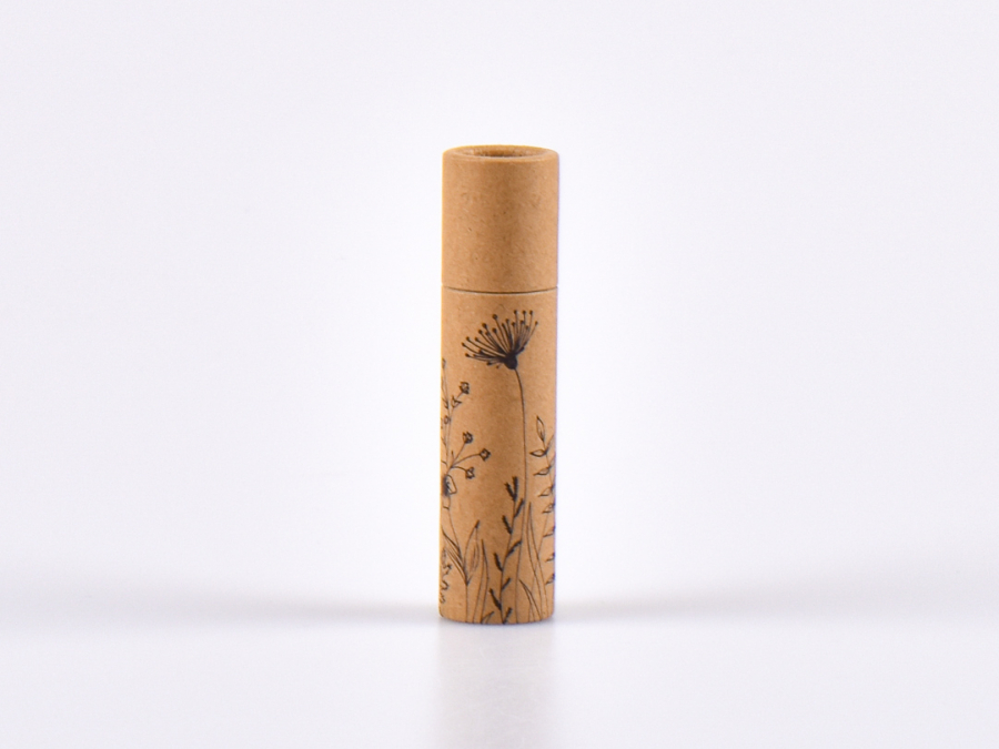 Lippenstifthülse "Eco Design Flower", 5ml, aus Pappe