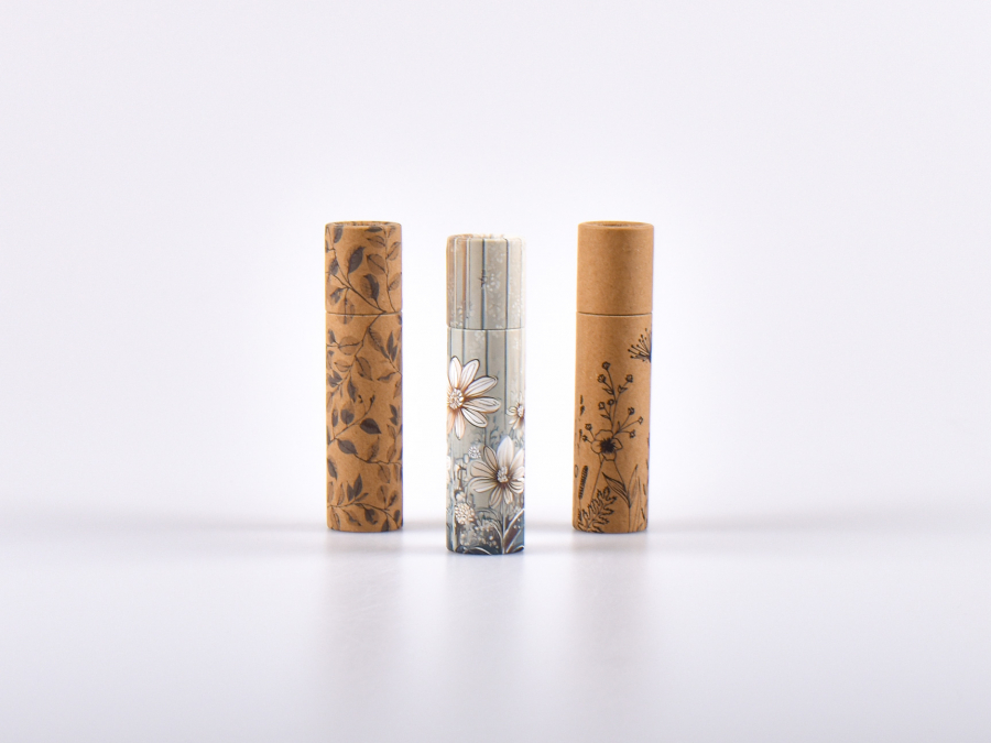 Lippenstifthülse "Eco Design Flower", 5ml, aus Pappe