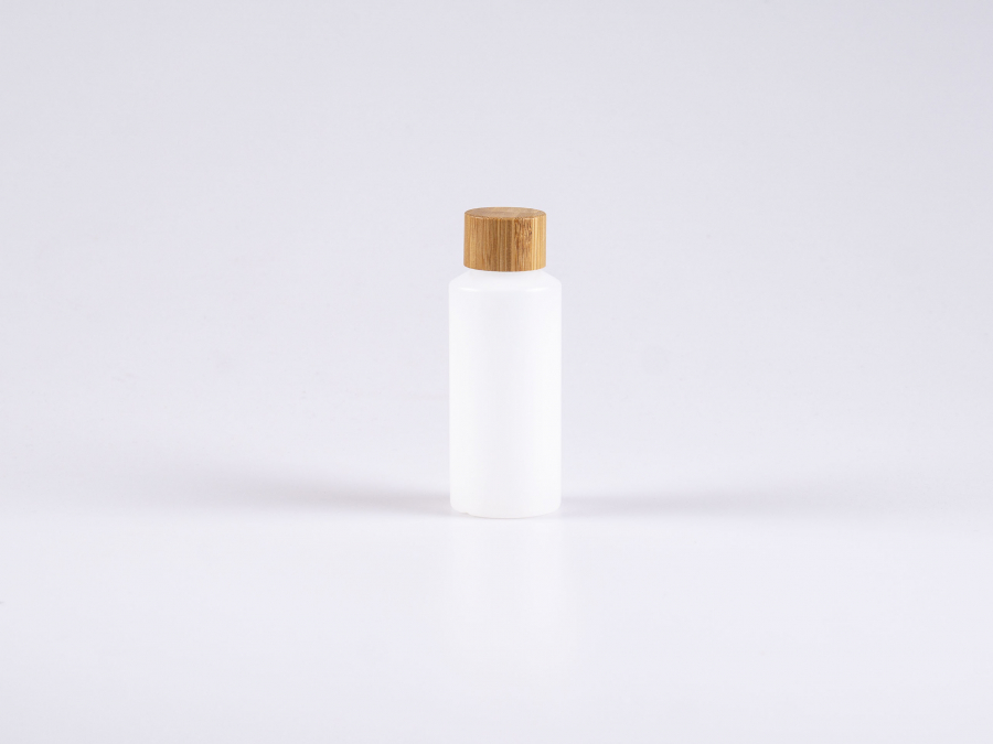 Flasche "Nasa" 100ml, LD-PE, mit Deckel Bambus
