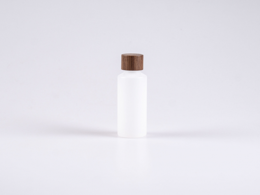 Flasche "Nasa" 100ml, LD-PE, mit Deckel Walnut