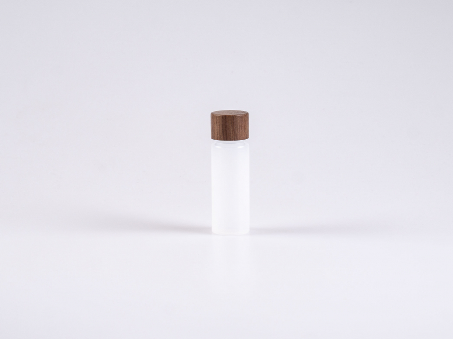 Flasche "Nasa" 50ml, LD-PE, mit Deckel Walnut
