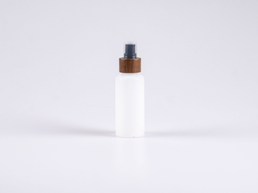Flasche "Nasa" 100ml, LD-PE, mit Lotionspumpe Walnut