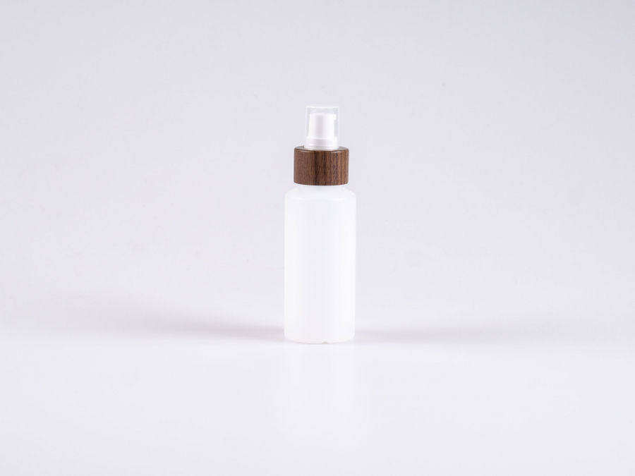 Flasche "Nasa" 100ml, LD-PE, mit Lotionspumpe Walnut