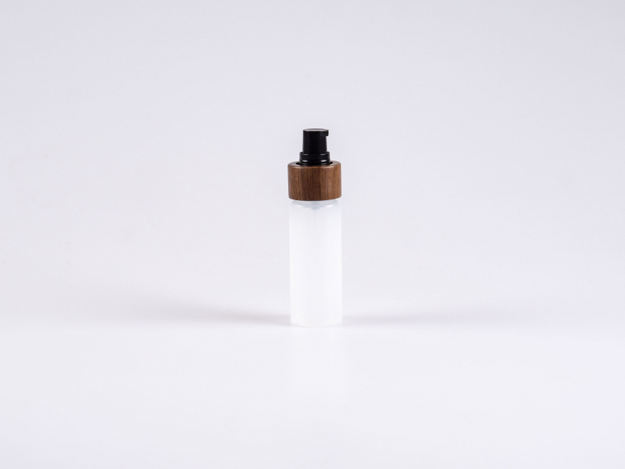 Flasche "Nasa" 50ml, LD-PE, mit Lotionspumpe Walnut