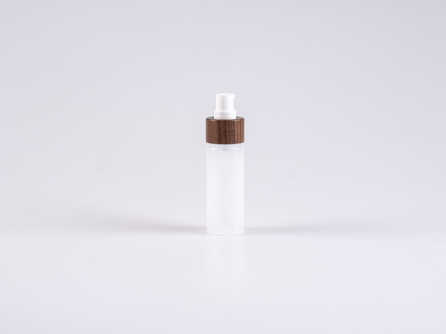 Flasche "Nasa" 50ml, LD-PE, mit Lotionspumpe Walnut