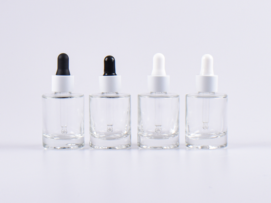 Glasflasche "Raoul" 30ml, mit Pipette weiss