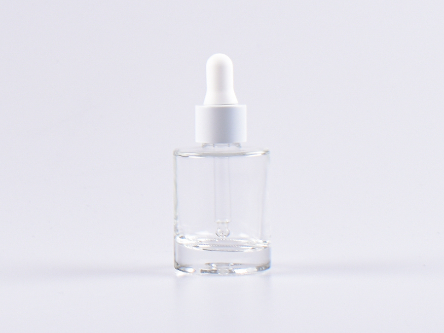 Glasflasche "Raoul" 30ml, mit Pipette weiss