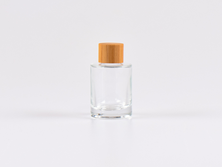 glasflasche-bambusdeckel-kosmetik-klarglas-eco-verpackung